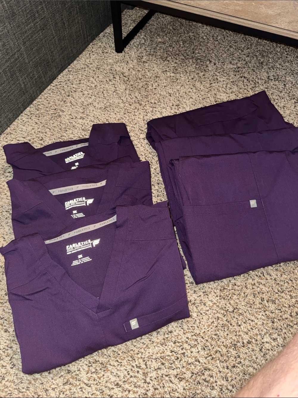 Fabletics Deep Plum V‑Neck Performance Top
